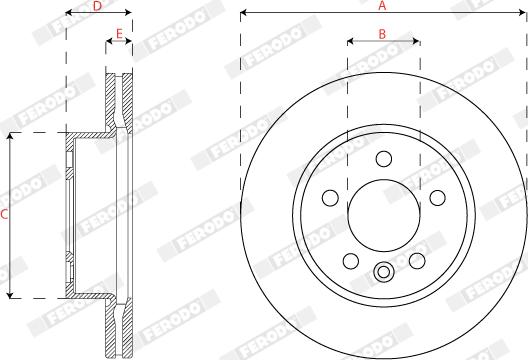 Ferodo FCR382A - Тормозной диск autospares.lv