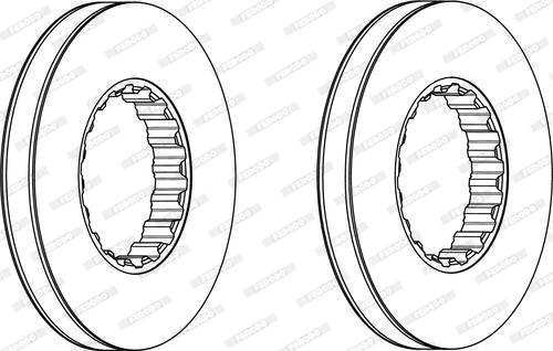 Ferodo FCR334A - Тормозной диск autospares.lv