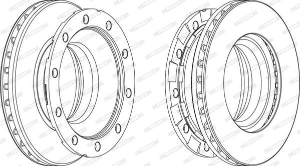 Ferodo FCR336A - Тормозной диск autospares.lv