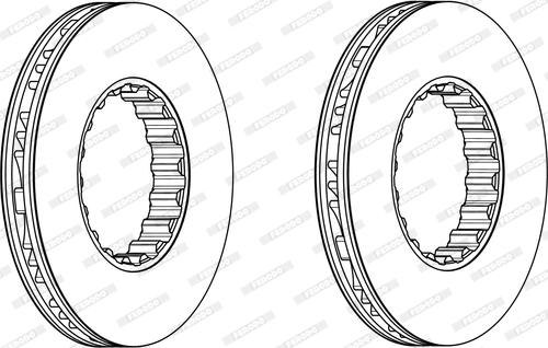 Ferodo FCR328A - Тормозной диск autospares.lv