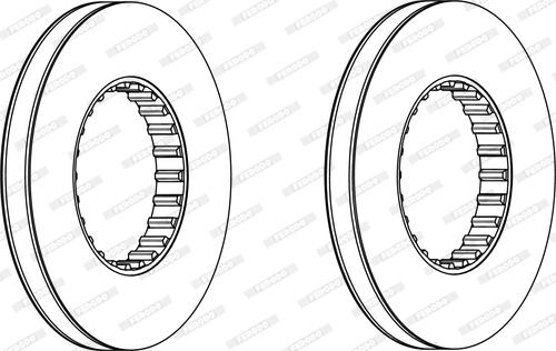 Ferodo FCR249A - Тормозной диск autospares.lv