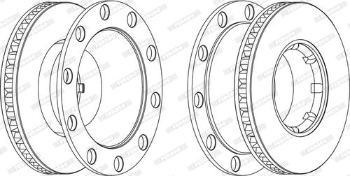 Ferodo FCR243A - Тормозной диск autospares.lv