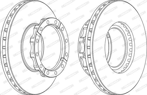 Ferodo FCR254A - Тормозной диск autospares.lv