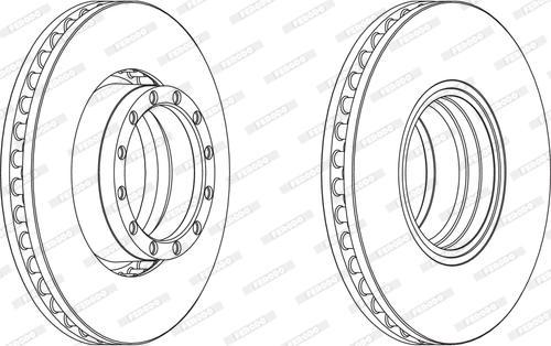 Ferodo FCR251A - Тормозной диск autospares.lv