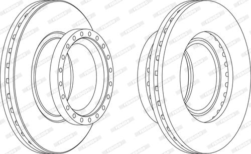 Ferodo FCR281A - Тормозной диск autospares.lv