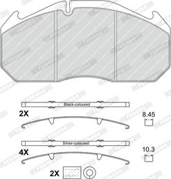 Ferodo FCV4906B - Тормозные колодки, дисковые, комплект autospares.lv