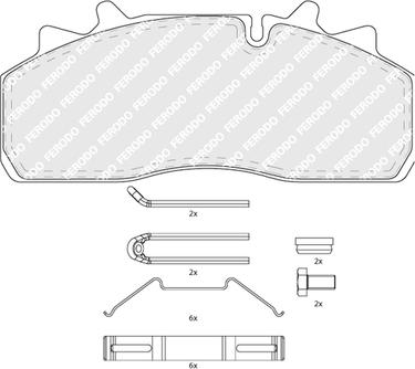 Ferodo FCV4043B - Тормозные колодки, дисковые, комплект autospares.lv