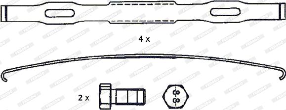 Ferodo FCV4115BFE - Тормозные колодки, дисковые, комплект autospares.lv