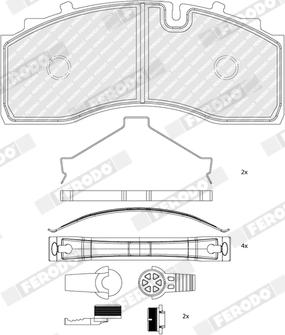 Ferodo FCV5209B - Тормозные колодки, дисковые, комплект autospares.lv