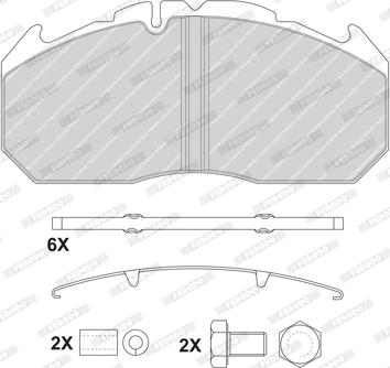 Ferodo FCV1585BFE - Тормозные колодки, дисковые, комплект autospares.lv