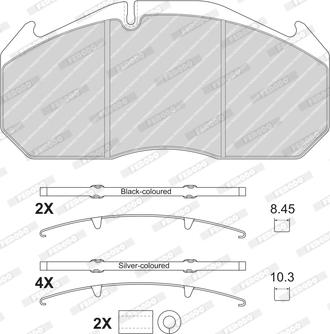 Ferodo FCV1583B - Тормозные колодки, дисковые, комплект autospares.lv