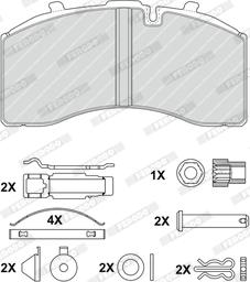 Ferodo FCV1657B - Тормозные колодки, дисковые, комплект autospares.lv