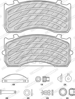 Ferodo FCV1277BFE - Тормозные колодки, дисковые, комплект autospares.lv