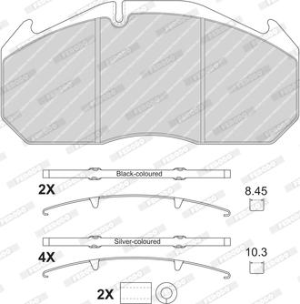 Ferodo FCV1763B - Тормозные колодки, дисковые, комплект autospares.lv