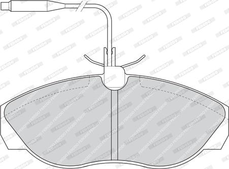 Ferodo FDB967 - Тормозные колодки, дисковые, комплект autospares.lv