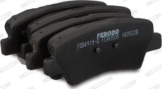 Ferodo FDB4919-D - Тормозные колодки, дисковые, комплект autospares.lv