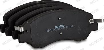 Ferodo FDB4915-D - Тормозные колодки, дисковые, комплект autospares.lv