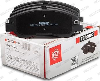 Ferodo FDB4915-D - Тормозные колодки, дисковые, комплект autospares.lv