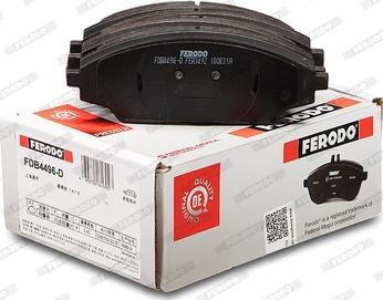 Ferodo FDB4496-D - Тормозные колодки, дисковые, комплект autospares.lv