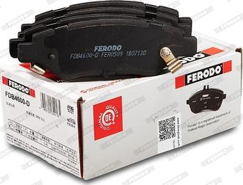 Ferodo FDB4600-D - Тормозные колодки, дисковые, комплект autospares.lv