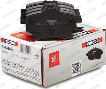 Ferodo FDB4680-D - Тормозные колодки, дисковые, комплект autospares.lv