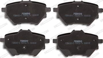 Ferodo FDB4680-D - Тормозные колодки, дисковые, комплект autospares.lv