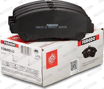 Ferodo FDB4051-D - Тормозные колодки, дисковые, комплект autospares.lv