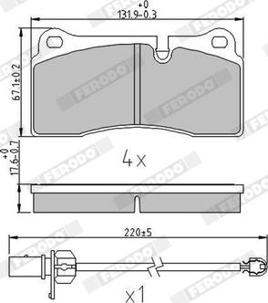 Ferodo FDB4195 - Тормозные колодки, дисковые, комплект autospares.lv