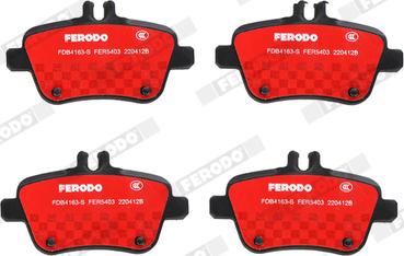 Ferodo FDB4163-S - Тормозные колодки, дисковые, комплект autospares.lv