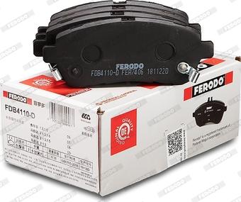 Ferodo FDB4110-D - Тормозные колодки, дисковые, комплект autospares.lv