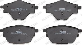 Ferodo FDB4886-D - Тормозные колодки, дисковые, комплект autospares.lv