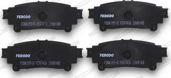 Ferodo FDB4395-D - Тормозные колодки, дисковые, комплект autospares.lv