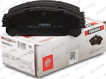 Ferodo FDB4354-D - Тормозные колодки, дисковые, комплект autospares.lv