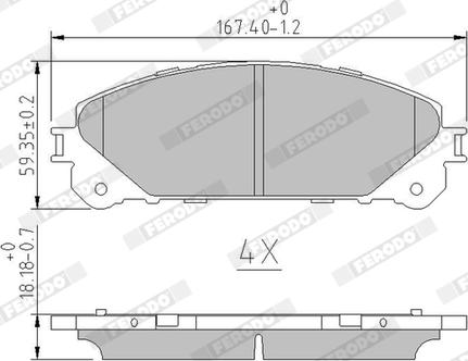 Ferodo FDB4354 - Тормозные колодки, дисковые, комплект autospares.lv