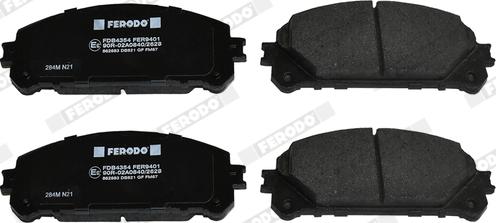 Ferodo FDB4354 - Тормозные колодки, дисковые, комплект autospares.lv