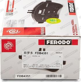 Ferodo FDB4351 - Тормозные колодки, дисковые, комплект autospares.lv