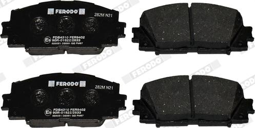 Ferodo FDB4310 - Тормозные колодки, дисковые, комплект autospares.lv