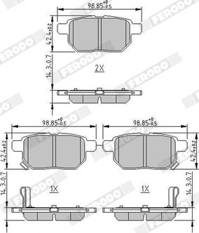 Ferodo FDB4335 - Тормозные колодки, дисковые, комплект autospares.lv