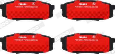 Ferodo FDB4230-S - Тормозные колодки, дисковые, комплект autospares.lv