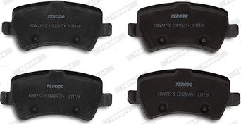 Ferodo FDB4237-D - Тормозные колодки, дисковые, комплект autospares.lv