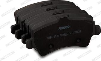 Ferodo FDB4237-D - Тормозные колодки, дисковые, комплект autospares.lv