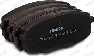 Ferodo FDB4792-D - Тормозные колодки, дисковые, комплект autospares.lv