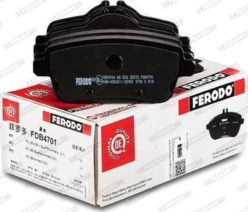 Ferodo FDB4701 - Тормозные колодки, дисковые, комплект autospares.lv