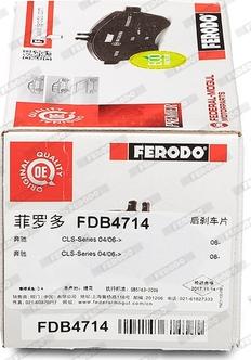 Ferodo FDB4714 - Тормозные колодки, дисковые, комплект autospares.lv