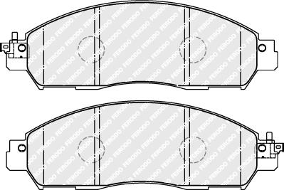 Ferodo FDB5090 - Тормозные колодки, дисковые, комплект autospares.lv