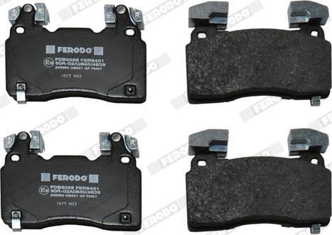 Ferodo FDB5058 - Тормозные колодки, дисковые, комплект autospares.lv