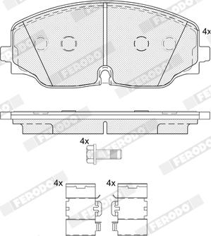 Ferodo FDB5063 - Тормозные колодки, дисковые, комплект autospares.lv