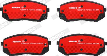 Ferodo FDB5079-S - Тормозные колодки, дисковые, комплект autospares.lv