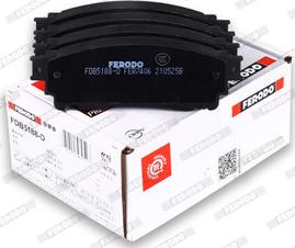 Ferodo FDB5188-D - Тормозные колодки, дисковые, комплект autospares.lv