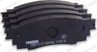 Ferodo FDB5122-D - Тормозные колодки, дисковые, комплект autospares.lv